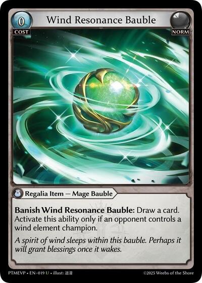Wind Resonance Bauble card
