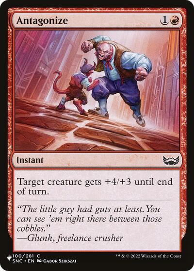 Antagonize (The List) from PLST #SNC-100, Magic: The Gathering card