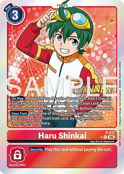 Haru Shinkai (Official Store Tournament 2026 Vol. 1 Winner) Digimon Promotion Cards Promo Digimon card — value and price