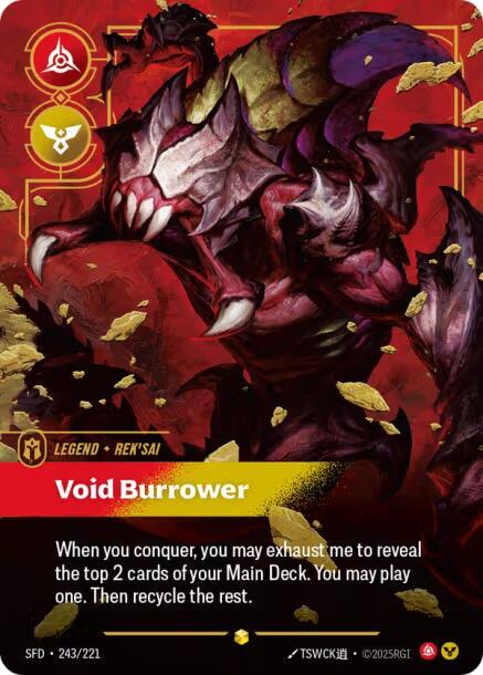 Rek'sai - Void Burrower (Overnumbered) - Spiritforged - Riftbound