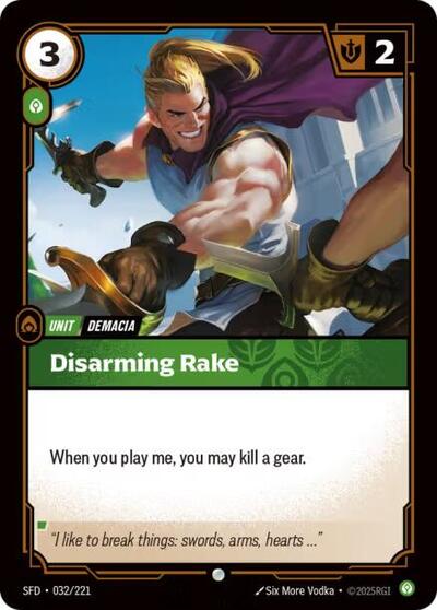 Disarming Rake