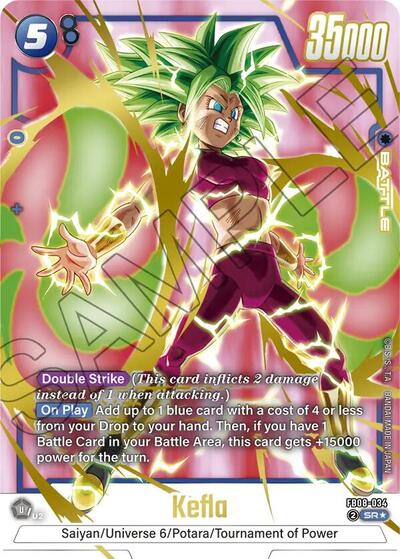 Kefla - FB08-034 (Alternate Art) Saiyan's Pride Super Rare Dragon Ball card — value and price
