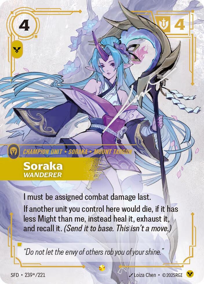 sora Soraka - Wanderer (Signature) - Spiritforged - Riftbound: League