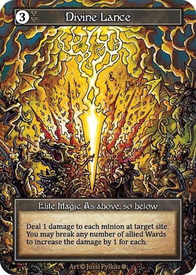 Divine Lance (Foil) Gothic Elite Sorcery card — value and price