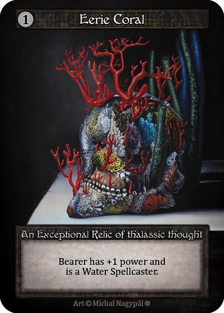 Eerie Coral — Gothic card