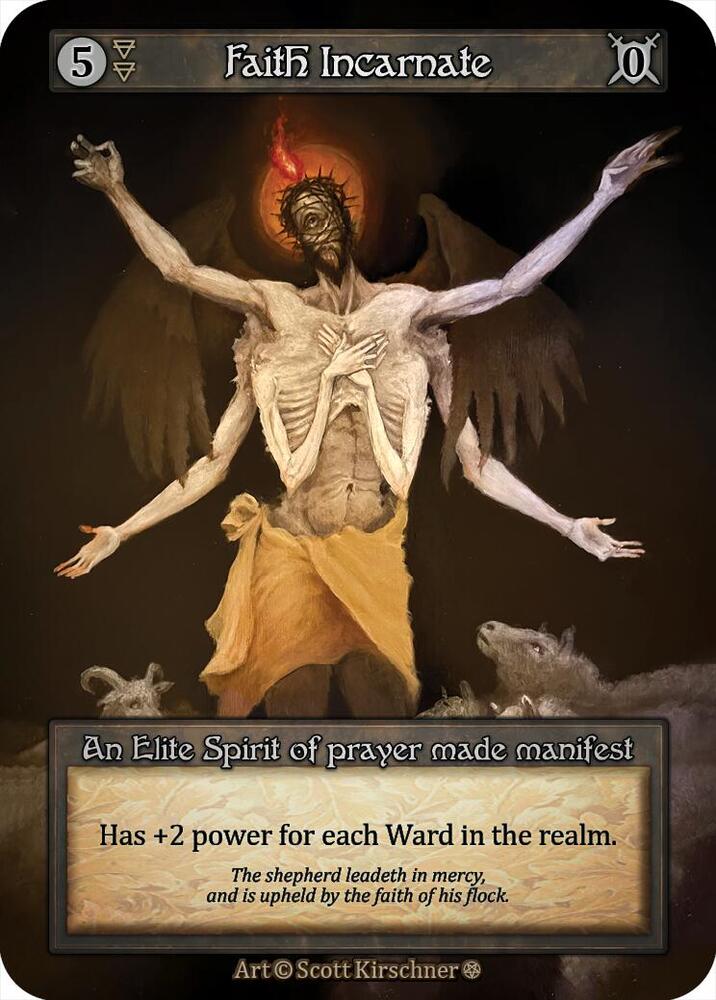 Faith Incarnate — Gothic card