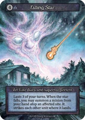 Falling Star — Gothic card