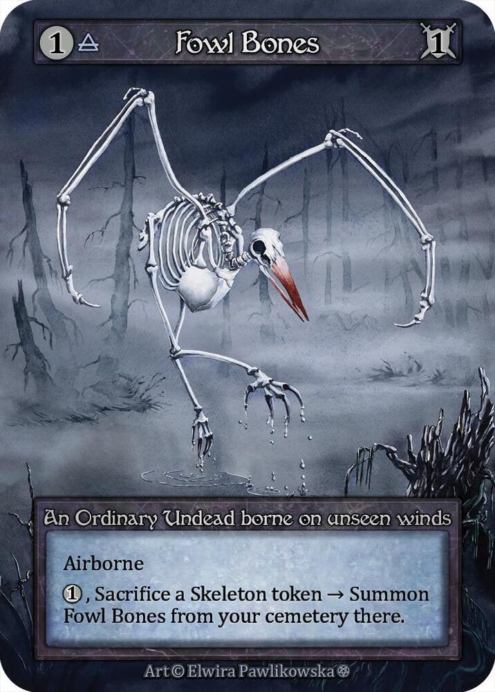 Fowl Bones — Gothic card