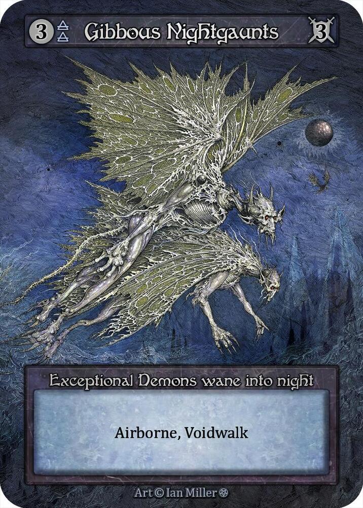 Gibbous Nightgaunts — Gothic card