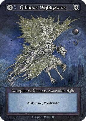 Gibbous Nightgaunts — Gothic card