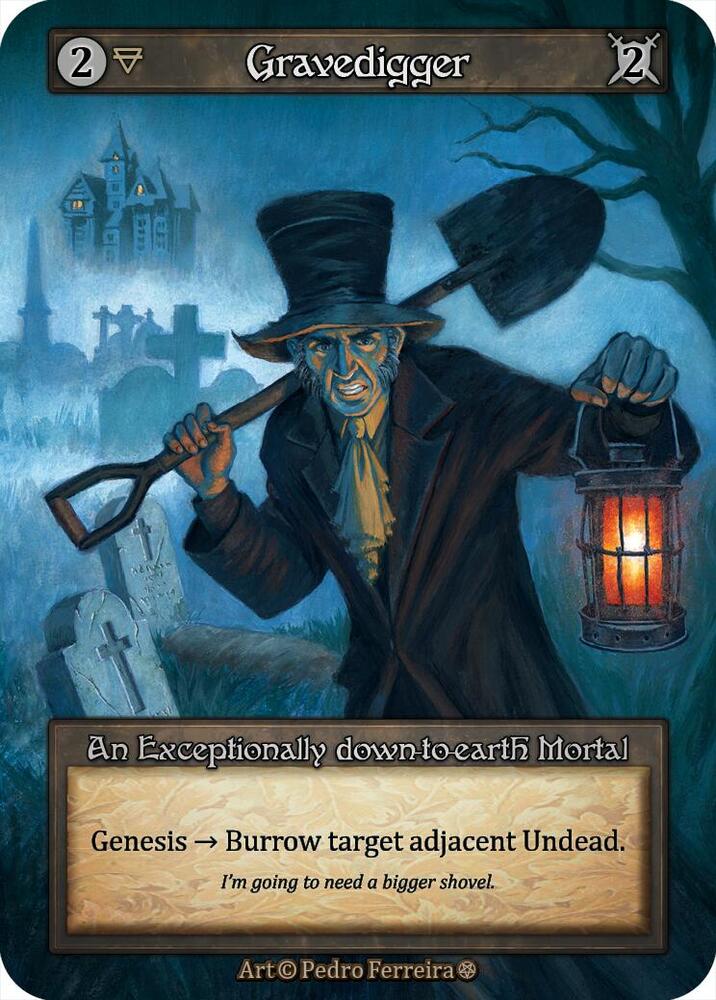 Gravedigger — Gothic card