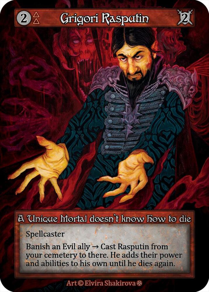 Grigori Rasputin — Gothic card
