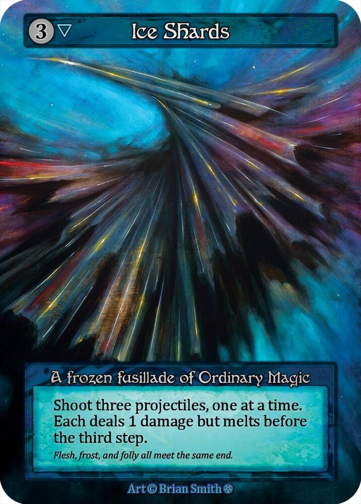 Ice Shards — Gothic card