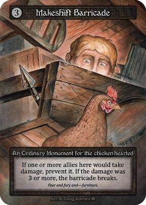Makeshift Barricade — Gothic card