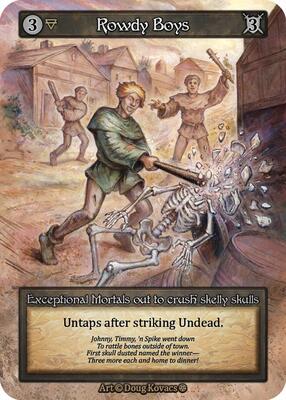 Rowdy Boys — Gothic card