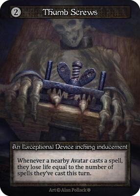 Thumb Screws — Gothic card