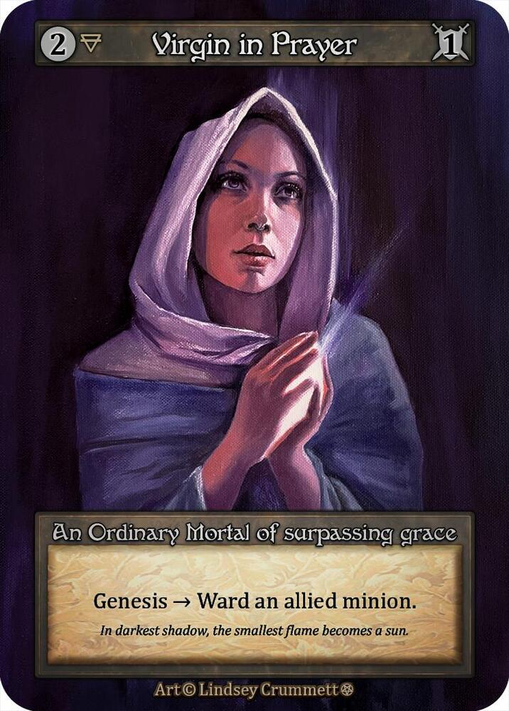Virgin in Prayer — Gothic card