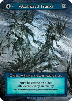 Weathered Trunks — Gothic card