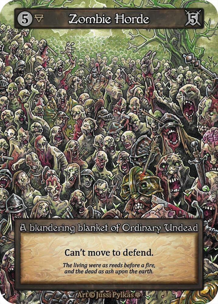 Zombie Horde — Gothic card