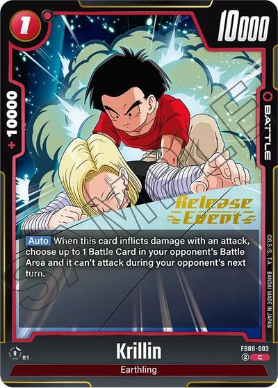 Krillin - FB08-003 Saiyan's Pride Release Event Cards Common Dragon Ball card — value and price