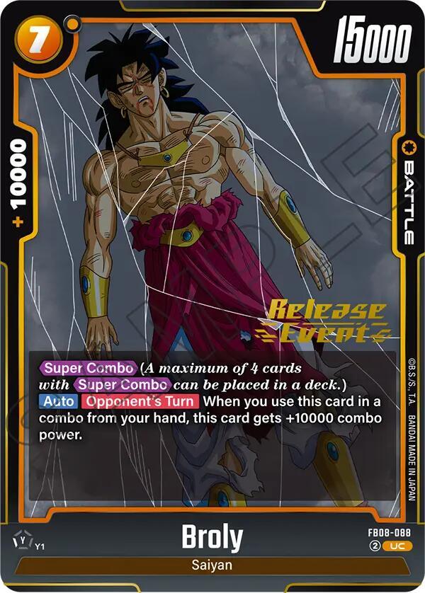 Broly - FB08-088 - Saiyan's Pride Release Event Cards - Dragon