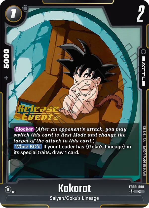 Kakarot - FB08-098 - Saiyan's Pride Release Event Cards - Dragon