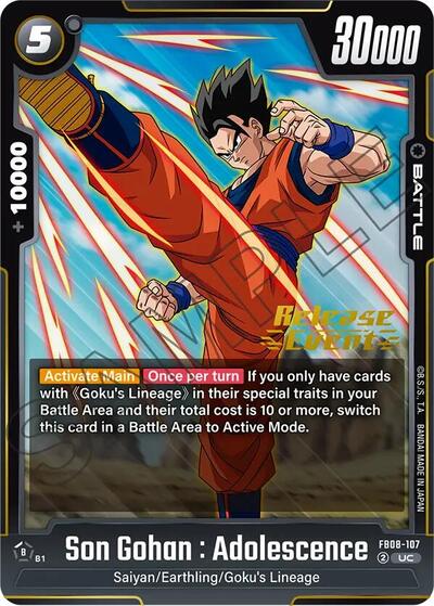 Son Gohan : Adolescence - FB08-107 card