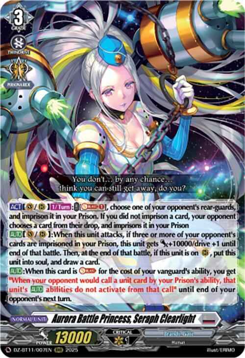 オーロラ スピリット・ヒーロー・プリンセスカード Aurora Battle Princess, Seraph Clearlight - DZ-BT11: Symphony of