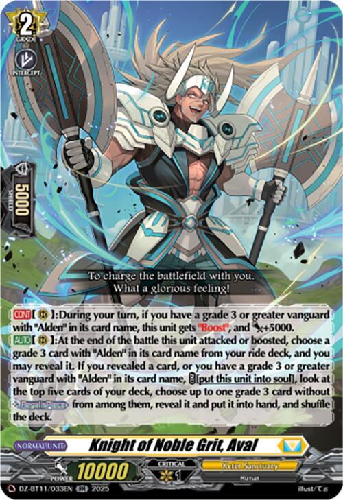 Knight of Noble Grit, Aval