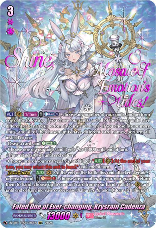 Fated One of Ever changing Krysrain Cadenza SEC vanguard card