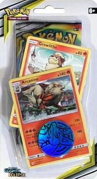 Sun & Moon Single Blister Pack [Growlithe & Arcanine] from SM - Cosmic Eclipse Pokemon card image