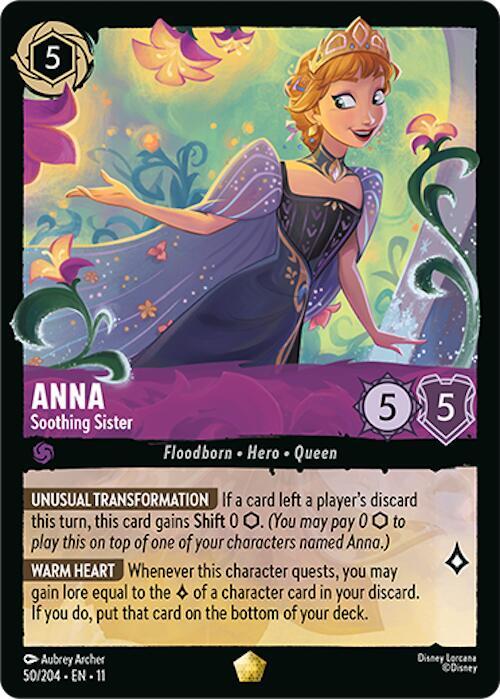 ロルカナ　アナ　エンチャンテッド　Soothing Sister Anna - Soothing Sister - Winterspell - Disney Lorcana - TCGplayer.com