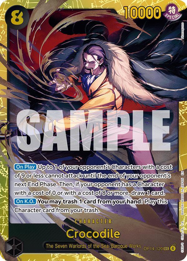 ガルナイフのカード Crocodile - OP14-120 - The Azure Sea's Seven - One Piece Card Game