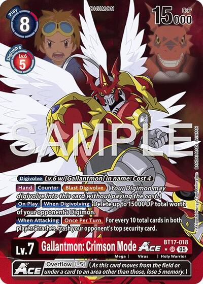 Gallantmon: Crimson Mode ACE (Alternate Art) Advanced Booster Digimon Generation card price