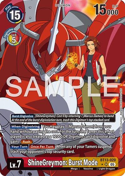 ShineGreymon: Burst Mode (Alternate Art) Advanced Booster Digimon Generation card price