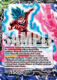Son Goku // SSB Kaio-Ken Son Goku, Striking a God card art