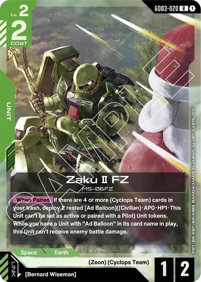 Zaku II FZ Steel Requiem card price
