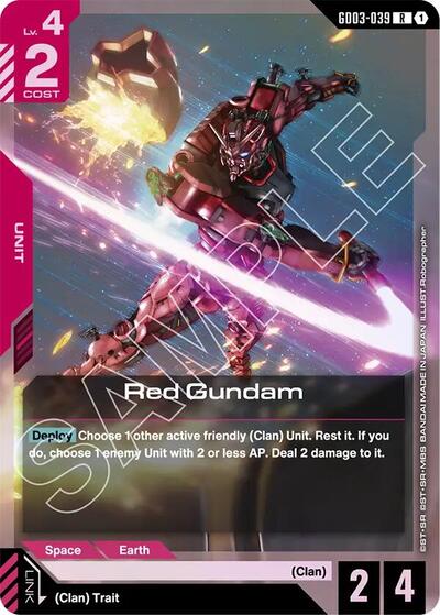 Red Gundam card