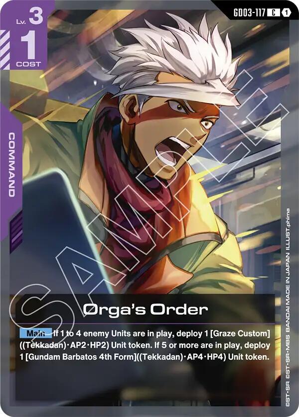 Orga's Order - Steel Requiem - Gundam Card Game - TCGplayer.com