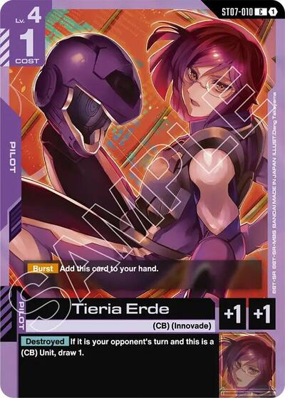Tieria Erde Starter Deck 07: Celestial Drive Common Gundam card — value and price