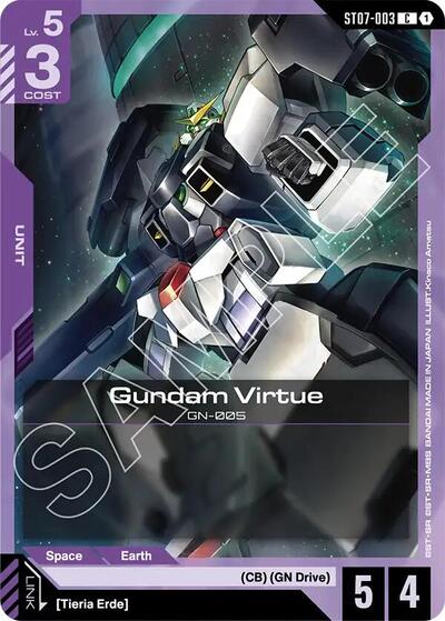 Gundam Virtue (ST07-003) Starter Deck 07: Celestial Drive Common Gundam card — value and price