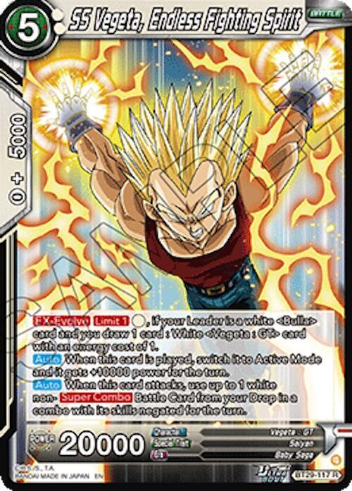 ドラゴンボールカード sktta SS Vegeta, Endless Fighting Spirit - Fearsome Rivals - Dragon Ball