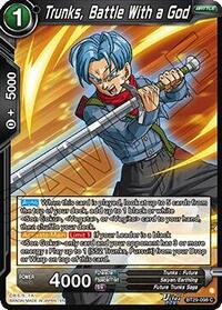 Trunks, Battle With a God card art