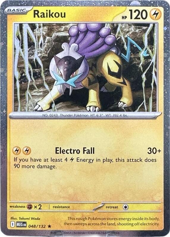 Raikou - 048/132 (Cosmos Holo) 048/132 from ME01: Mega Evolution