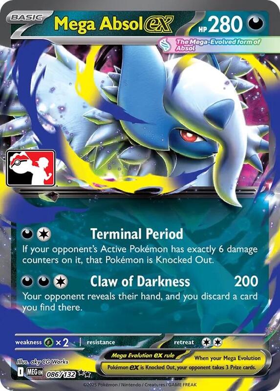 Mega Absol ex 086/132 from Prize Pack Series Cards