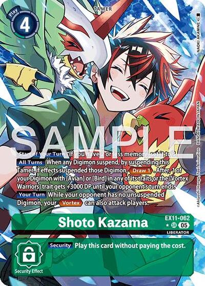 Shoto Kazama (Alternate Art) Dawn of Liberator Super Rare Digimon card — value and price