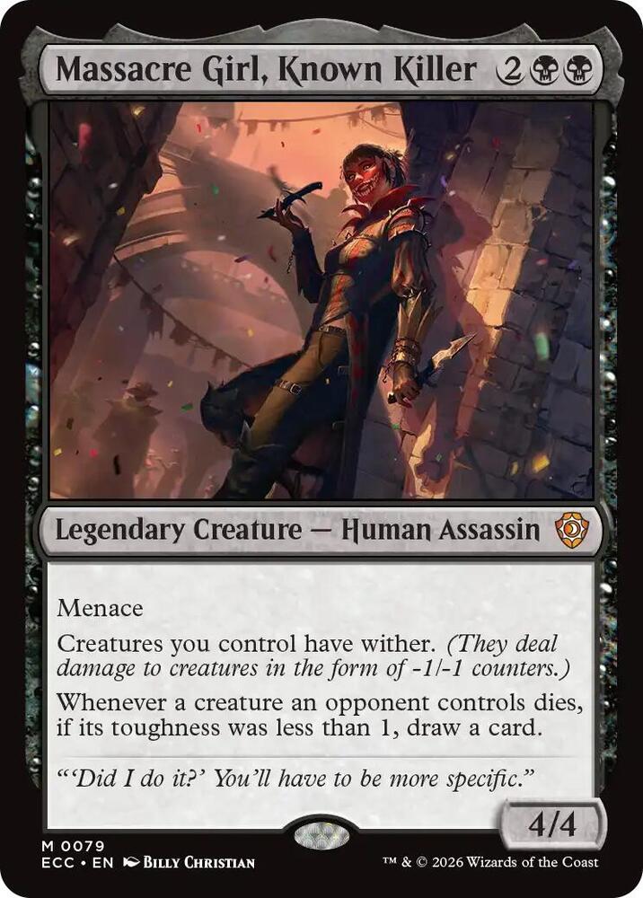 Massacre Girl, Known Killer - Commander: Lorwyn Eclipsed - Magic