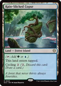 Rain-Slicked Copse - Commander: Lorwyn Eclipsed - Magic: The Gathering card