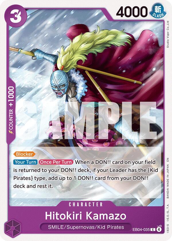 Hitokiri Kamazo - The Azure Sea's Seven - One Piece Card Game