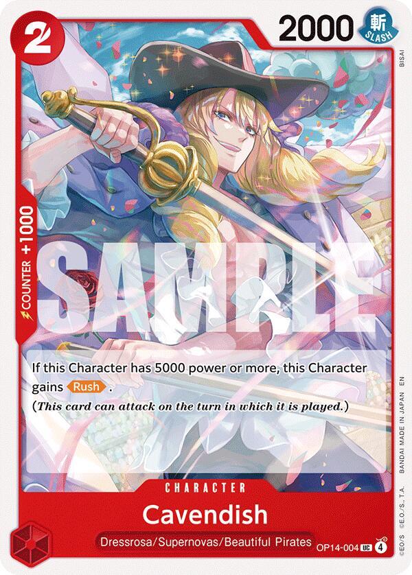 Cavendish - The Azure Sea's Seven - One Piece Card Game